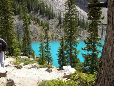 Moraine Lake im Banff-Nationalpark in Alberta, Kanada