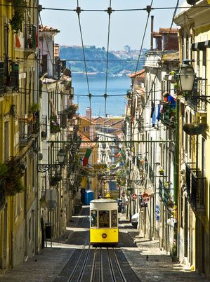 Straßenbahn in Lissabon, Portugal
